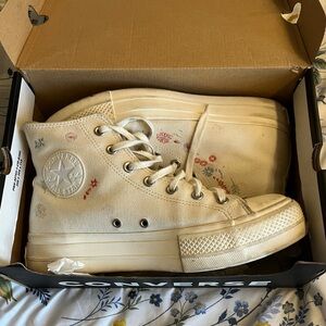 Womens Converse Chuck Taylor All Star Lift Things To Grow High Top Egret